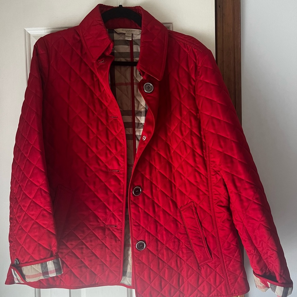 Burberry Quilted Jacket - Red - Size L